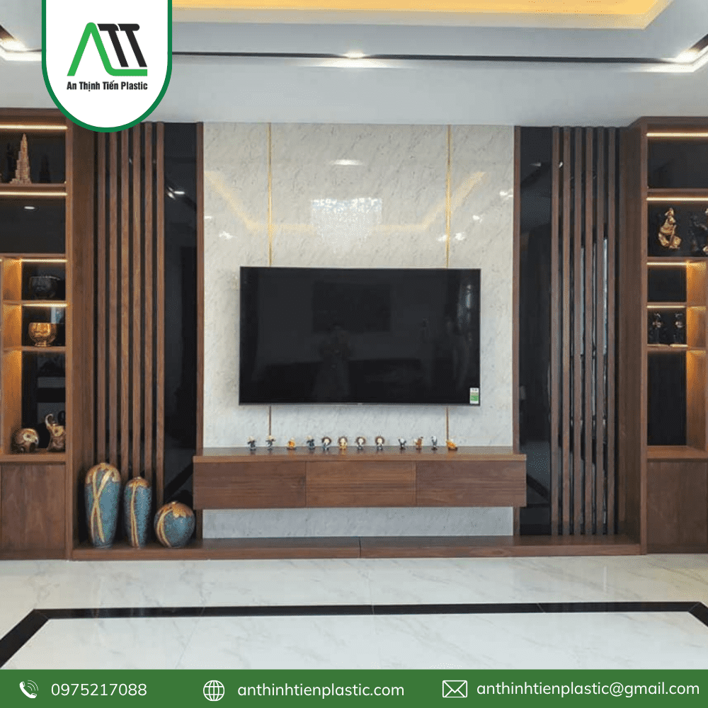 vách ốp tường phòng khách