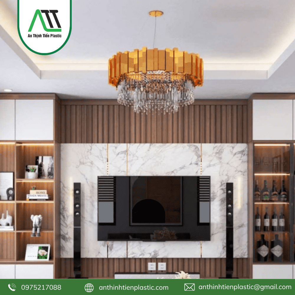 vách ốp tường phòng khách