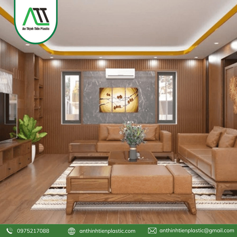 vách ốp tường phòng khách