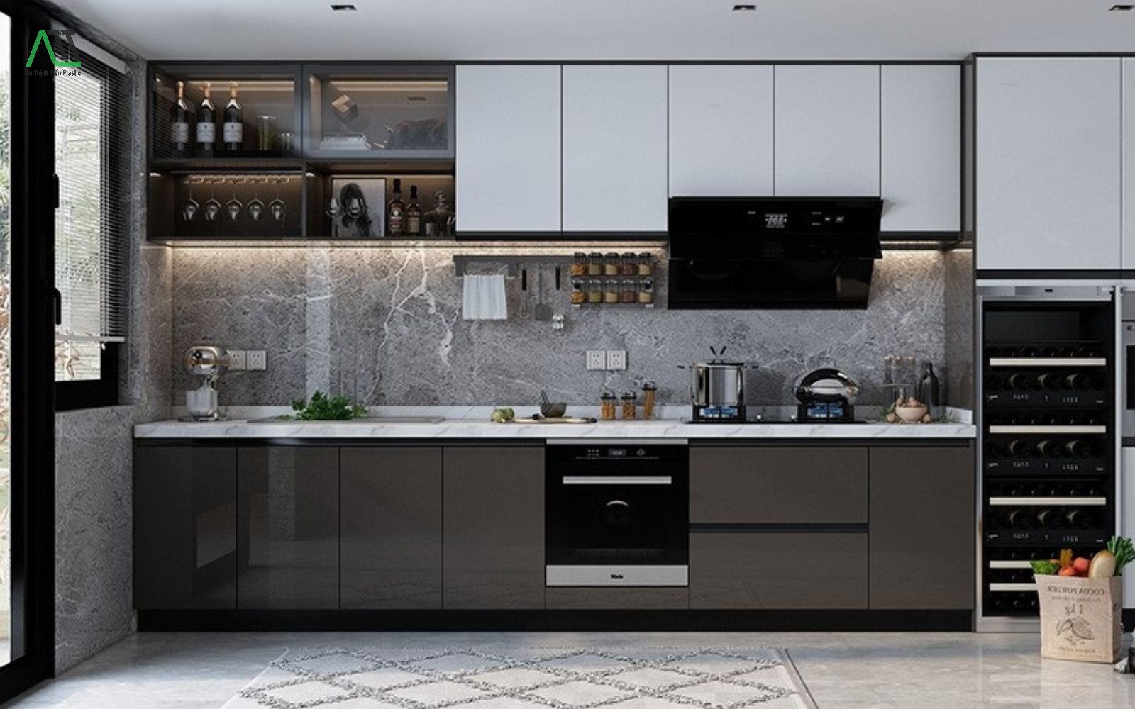 vật liệu ốp tường nhà bếp