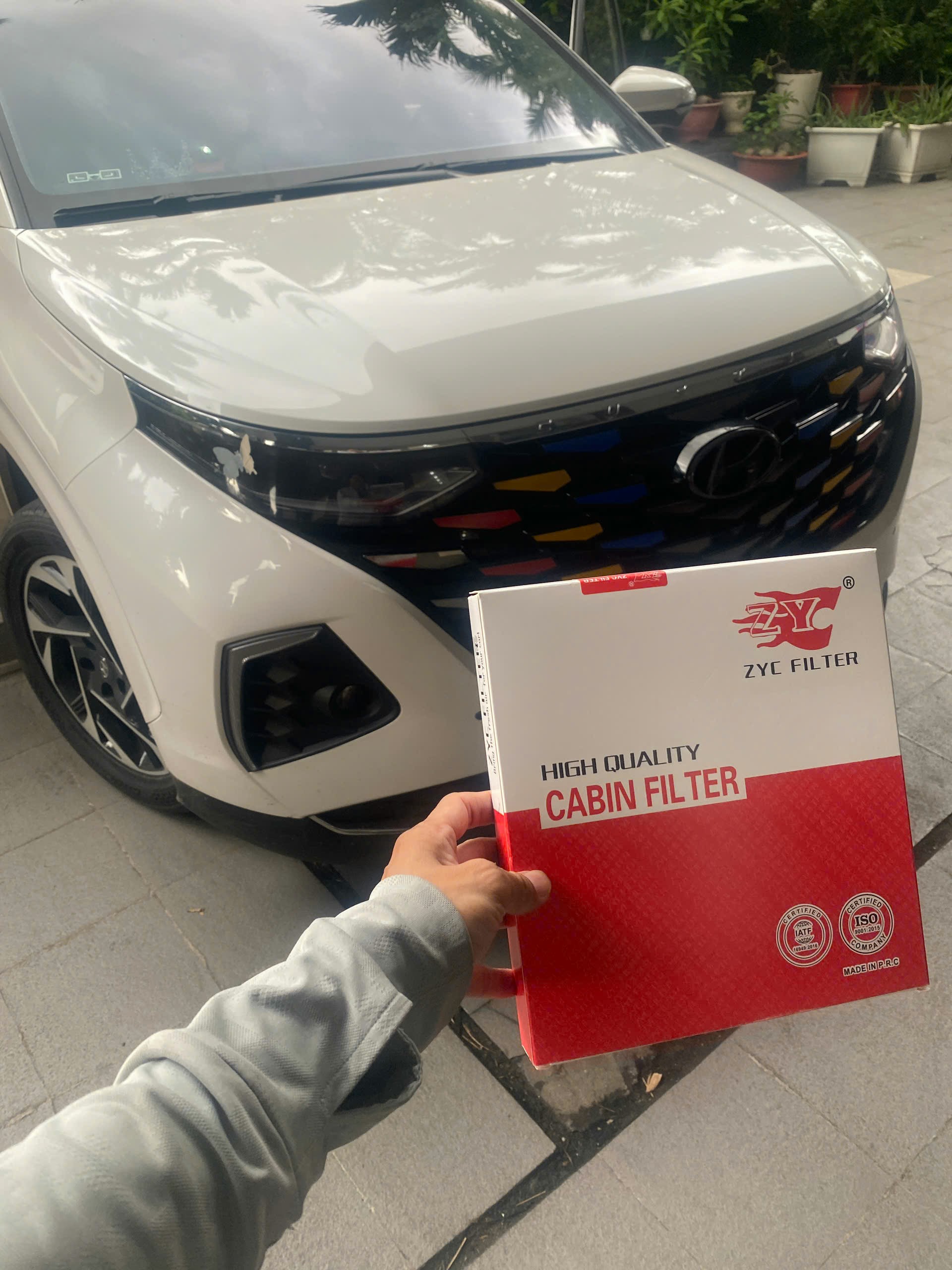 Lọc điều hòa than hoạt tính HYUNDAI Custin 2023~ , SantaFe 2019-2020  và lọc trước KIA Carnival 2021~ (Mã: 97133-C1000-C)