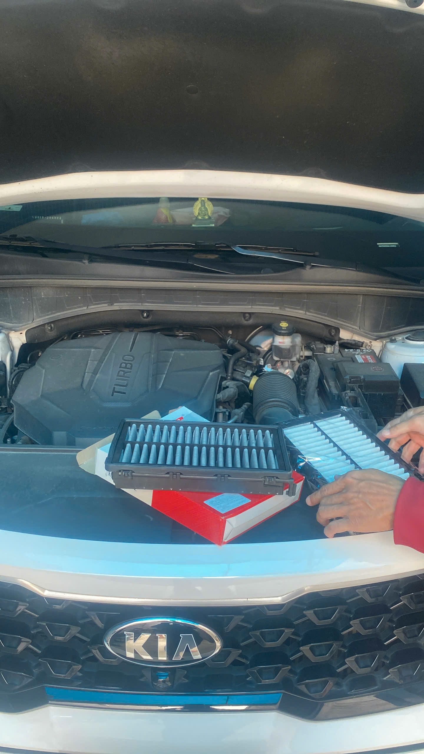 Lọc gió động cơ KIA Carnival, K5, Sorento, Sportage - HYUNDAI Tucson, Santafe đời 2022~ (Mã: 28113-L1000)