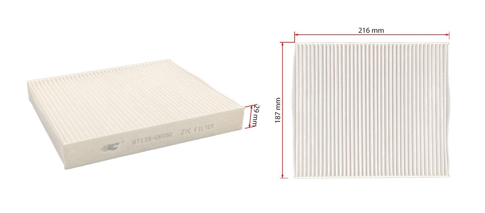 Lọc điều hòa xe Toyota - Lexus - Mazda CX8 (Mã: 87139-0K090)