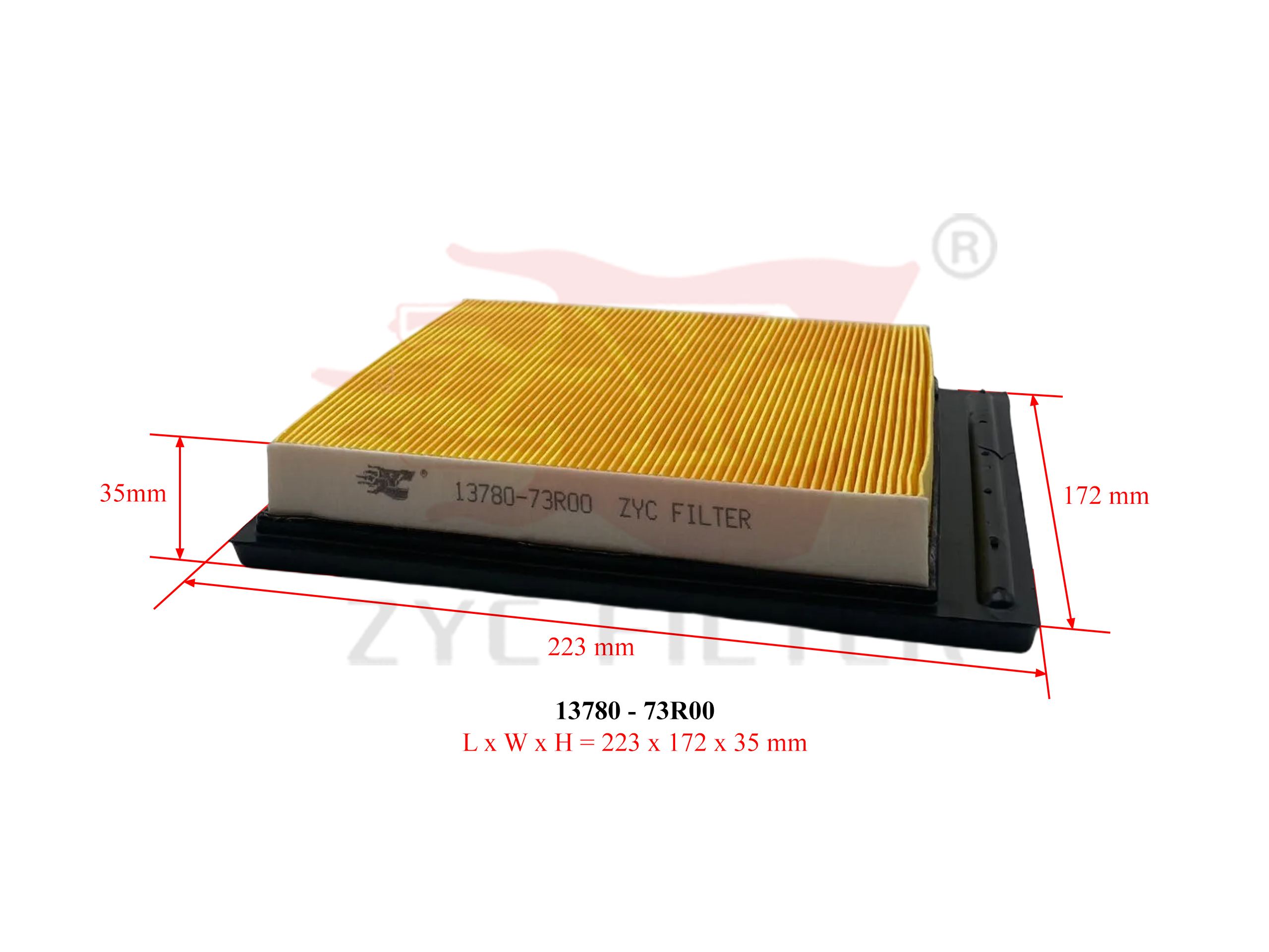 Lọc gió động cơ SUZUKI Ertiga 1.5L đời 2019~ , XL7 1.5L đời 2020~ (Mã: 13780-73R00)