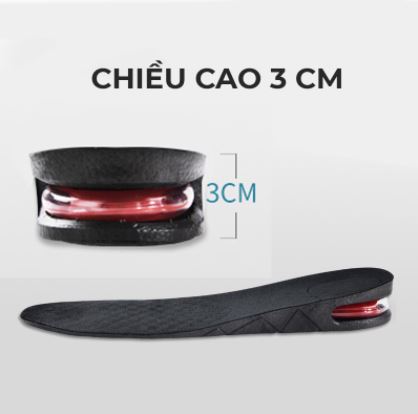Lót giày tăng chiều KATEZA cao có đệm khí cả bàn cao cấp 3cm