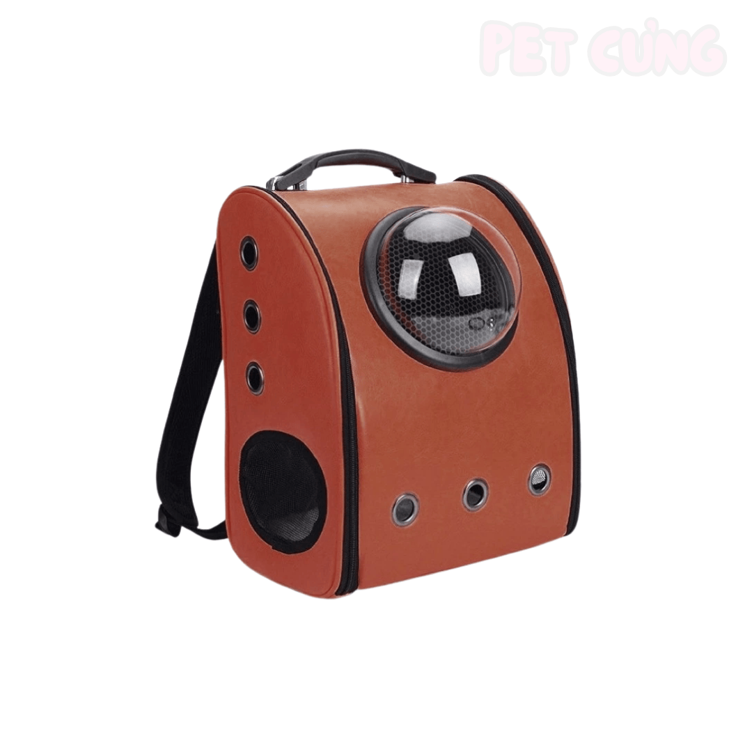 Balo phi hành gia da cao cấp cho chó mèo - Pet Cưng