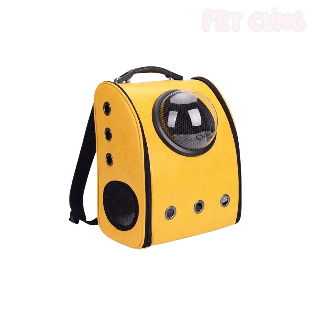 Balo phi hành gia da cao cấp cho chó mèo - Pet Cưng