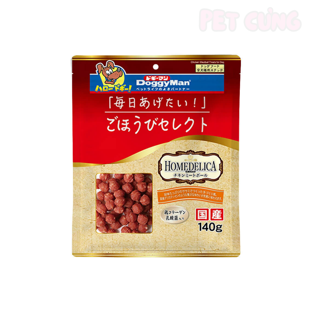 Bánh thưởng viên gà sấy Doggyman cho chó 140g - Pet Cưng