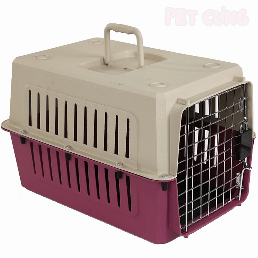 Lồng vận chuyển chó mèo có tay xách tiện lợi - Pet Cưng