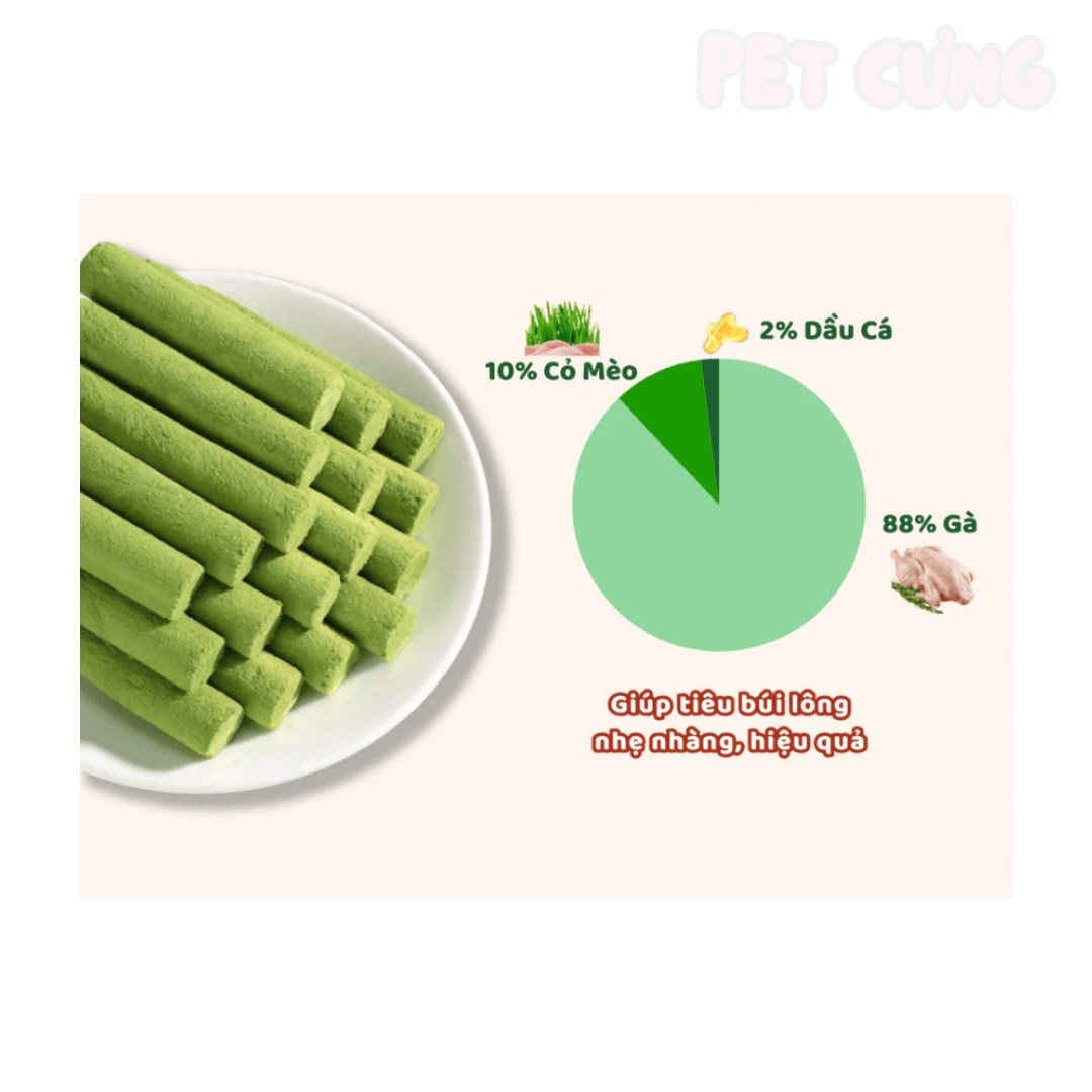 Thanh cỏ mèo giúp tiêu búi lông và hỗ trợ tiêu hóa - Pet Cưng