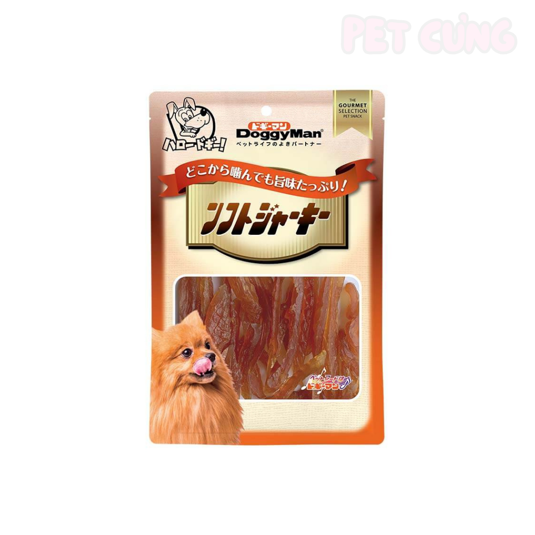 Thanh gà sấy dẻo Doggyman snack thưởng cho chó 80g - Pet Cưng