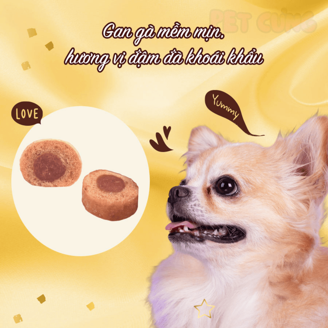 Viên gà nướng mềm Doggyman SAYA bổ sung gan cho chó 100g - Pet Cưng