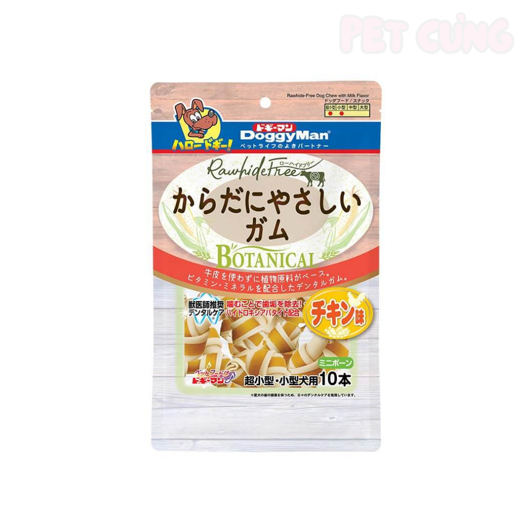 Xương nơ vị gà Doggyman cho chó gặm sạch răng 10 cây - Pet Cưng
