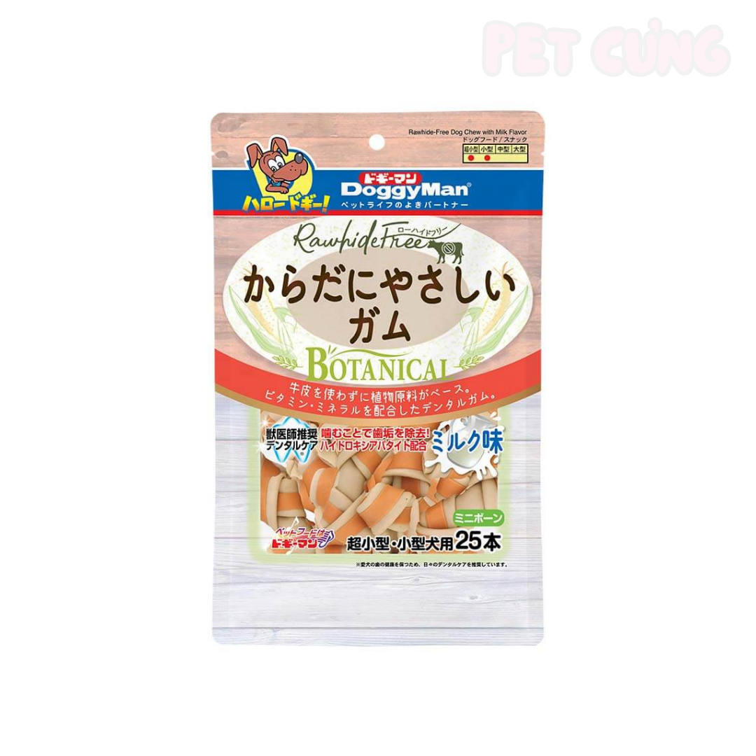 Xương nơ vị sữa Doggyman giúp sạch răng cho chó 25 cây - Pet Cưng