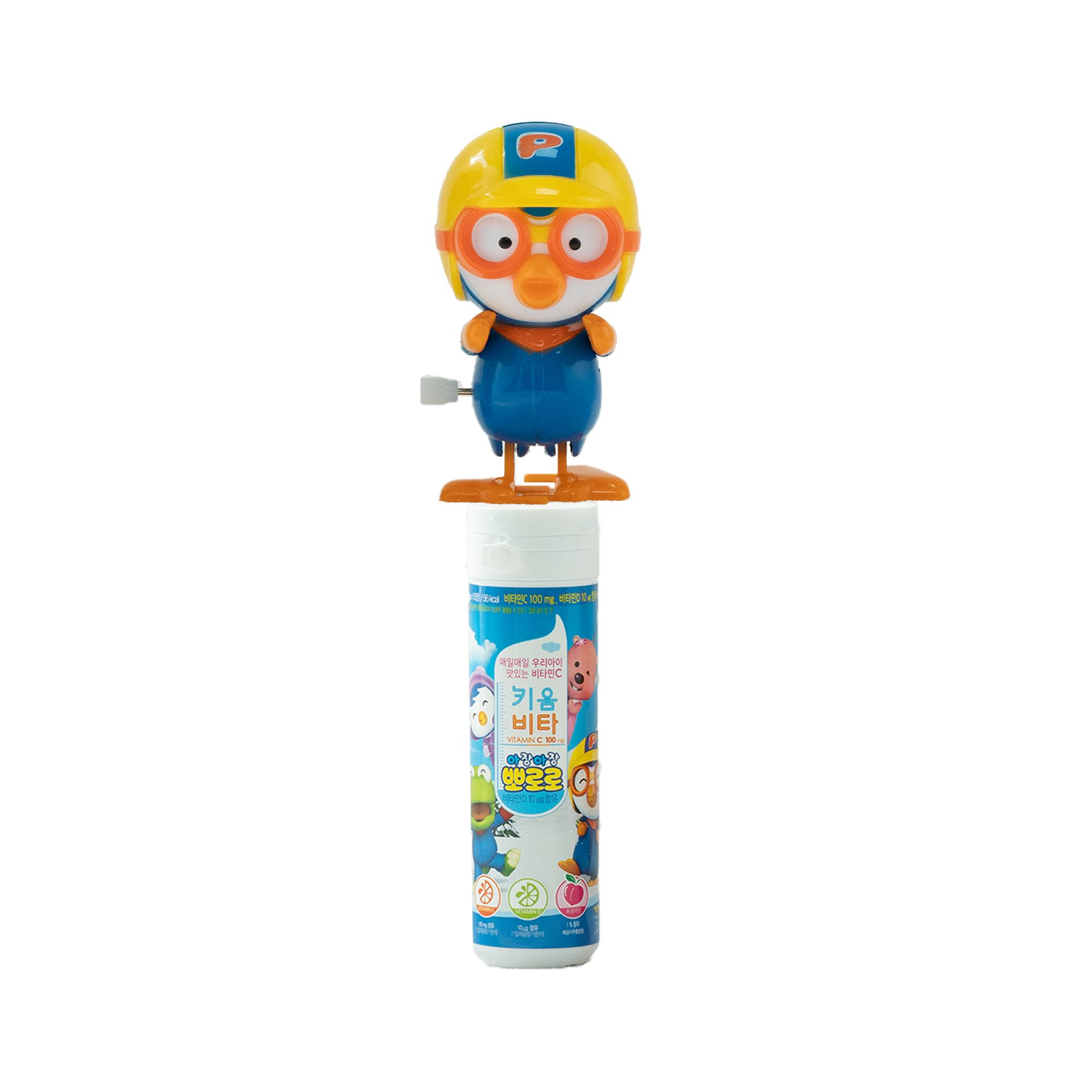 Kẹo Vitamin C KIWOOM VITA 15g/ hộp ( 15 viên) | Có dây cót - hình Pororo