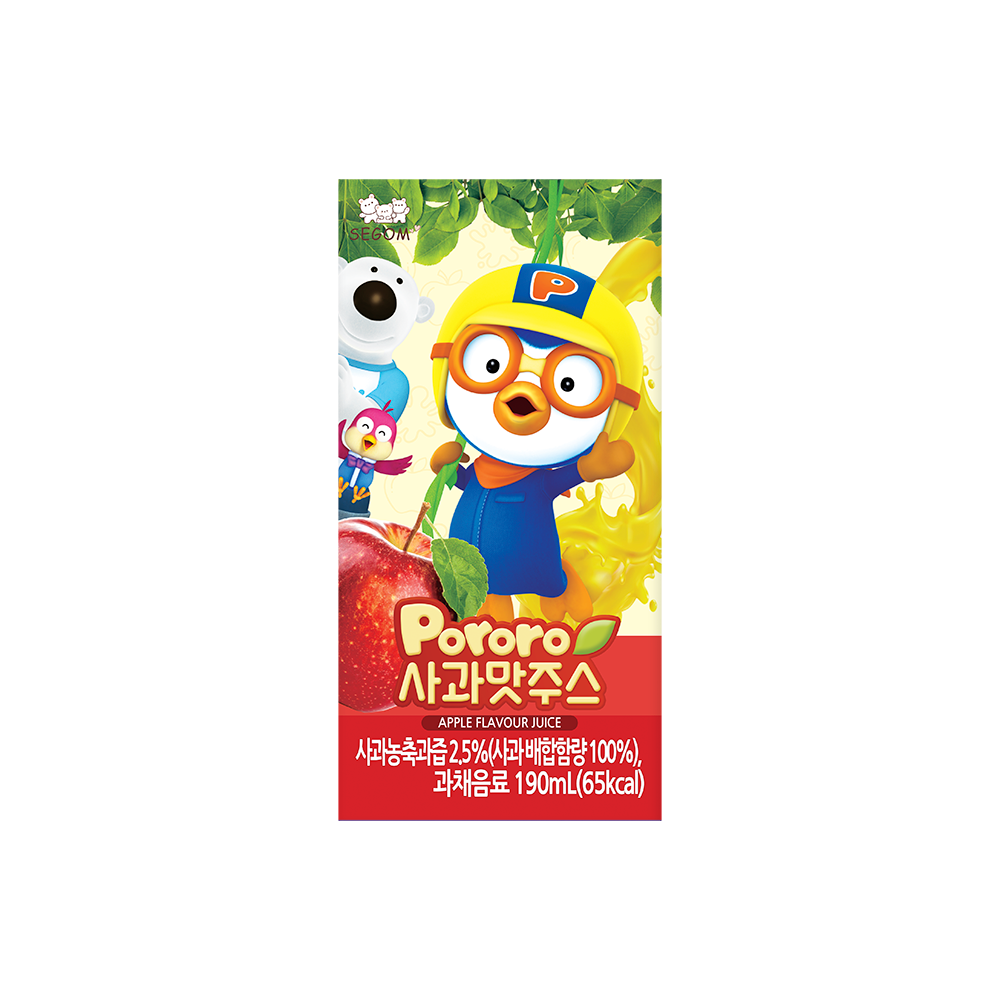 Nước Ép Trái Cây Pororo Segom - Vị Táo - 190ml