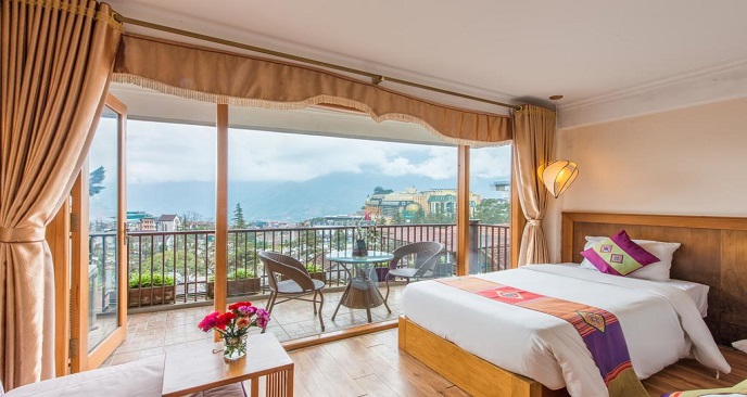  Sapa Panorama Hotel 3 sao gần Nhà thờ đá và trung tâm thị trấn Sapa