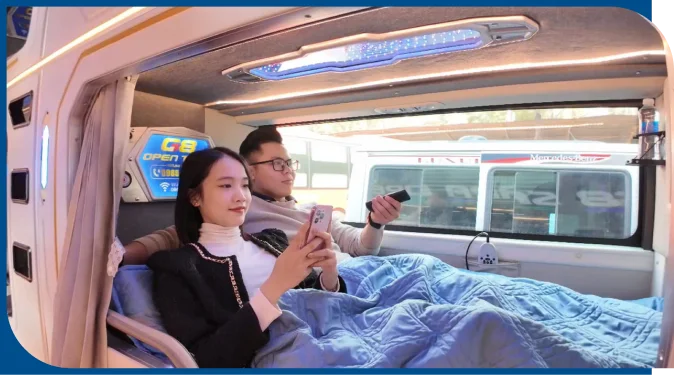 Cabin đôi xe cabin VIP G8 Open Tour tuyến Hà Nội Sapa