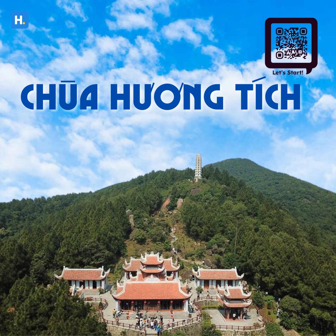 Toàn cảnh vẻ đẹp thoát tục của Chùa Hương Tích ẩn hiện giữa mây ngàn núi Hồng Lĩnh.