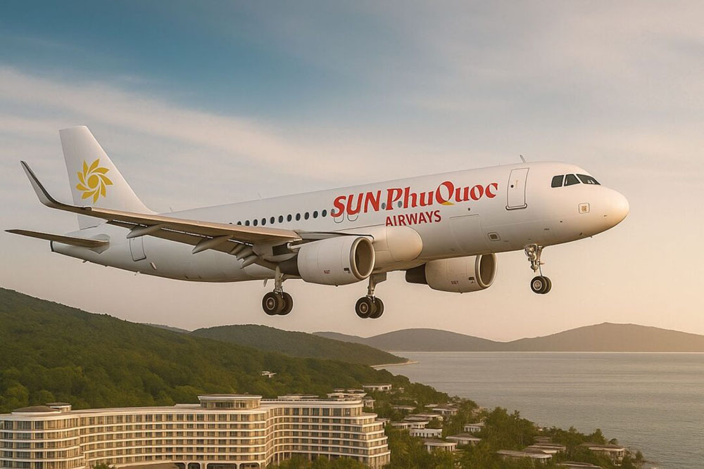 Lịch bay chi tiết combo Phú Quốc 4N3Đ hãng Sun PhuQuoc Airways năm 2026