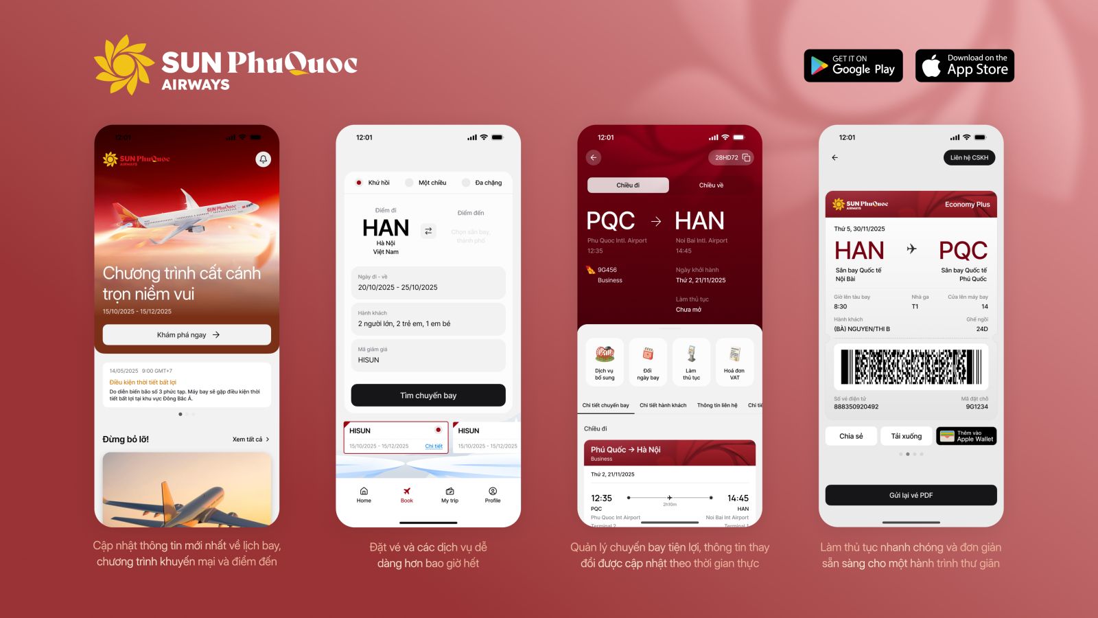 Hướng dẫn thủ tục bay cùng hãng Sun PhuQuoc Airways khi đặt combo Phú Quốc 4N3Đ