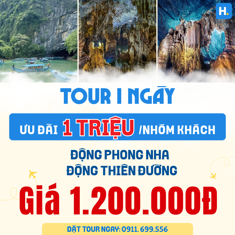 Tour daily quảng bình : Động Thiên Đường - Động Phong Nha