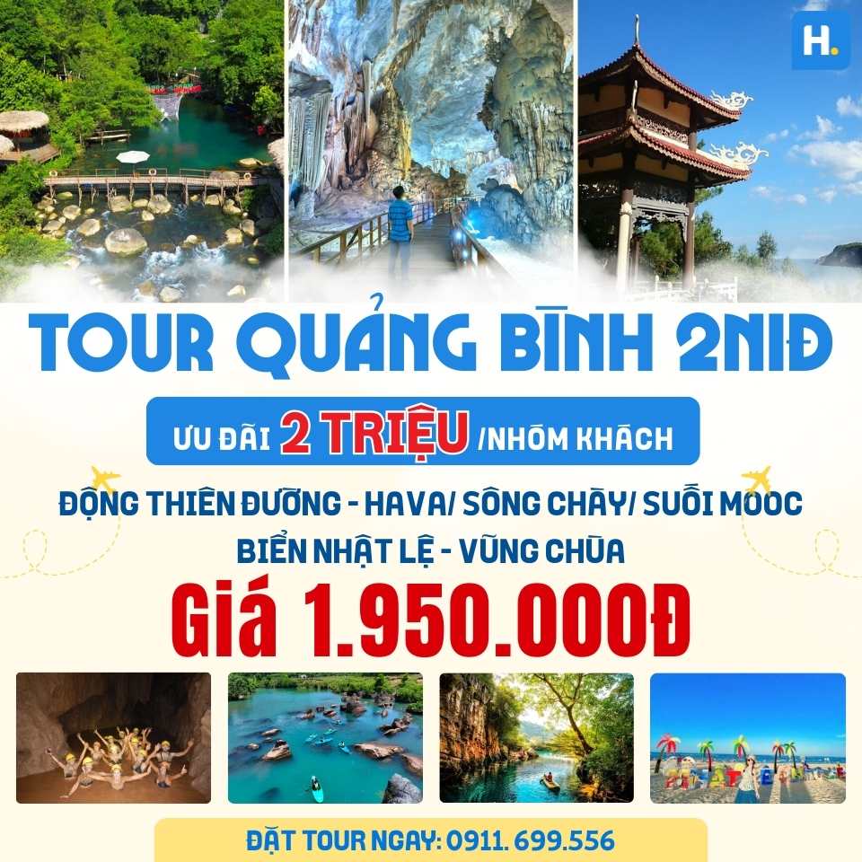 tour du lịch quảng bình 2 ngày 1 đêm trọn gói 2026