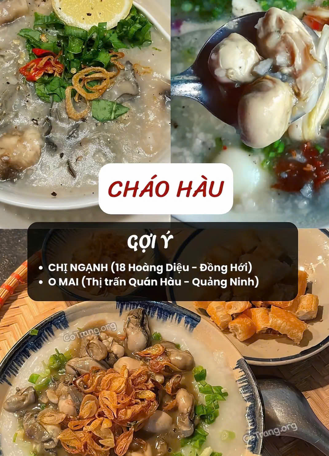 Cháo Hầu Quán Hàu - Bồi Bổ Năng Lượng Hành Trình.