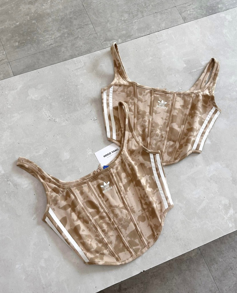 adidas Women's Lifestyle Corset Top Beige IX6004 HOGO YANG STORE
