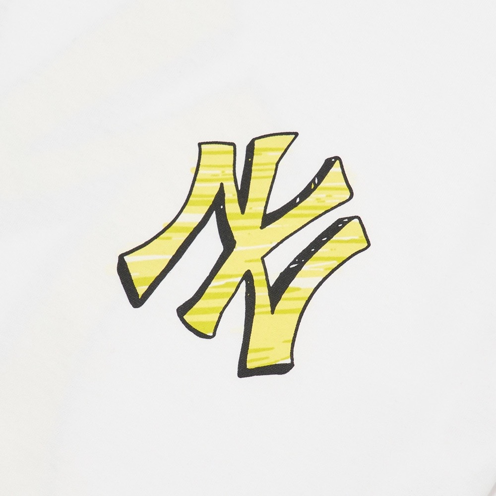 MLB  Áo thun cổ tròn tay ngắn Unisex phối logo New York Yankees