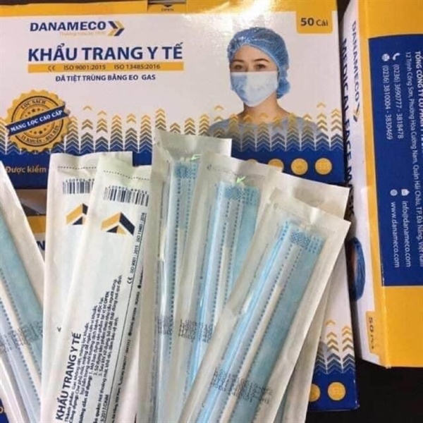 KHẨU TRANG Y TẾ 3 LỚP TIỆT TRÙNG DANAMECO (HỘP)
