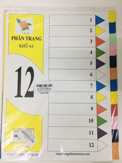 PHÂN TRANG GIẤY KHÔNG CHỮ (TẬP)