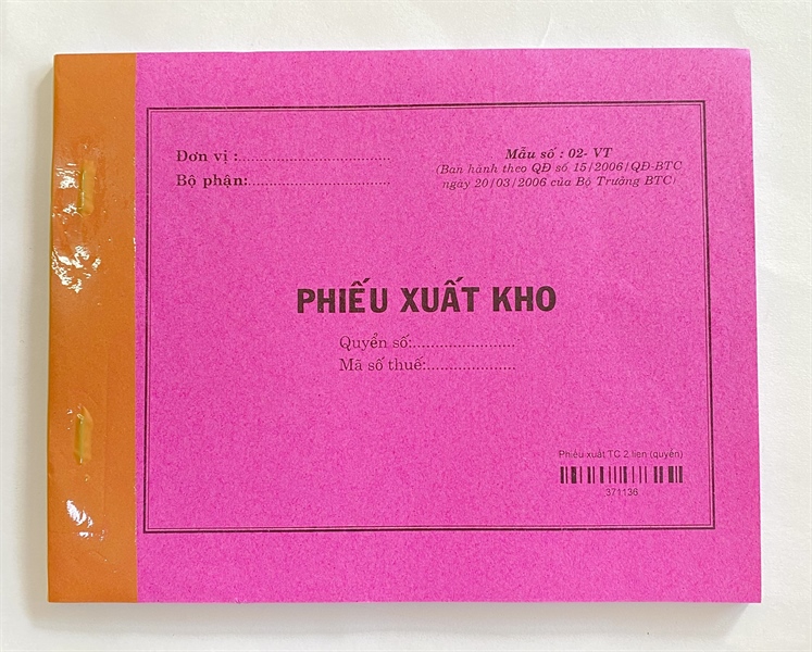 PHIẾU XUÂT KHO A5 2 LIÊN (QUYỂN)