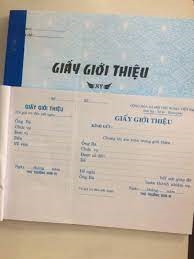 GIẤY GIỚI THIỆU (QUYỂN)