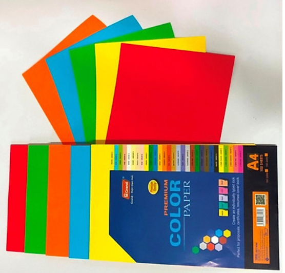 GIẤY BÌA MÀU TRỘN A4 ĐL 160 (TẬP)