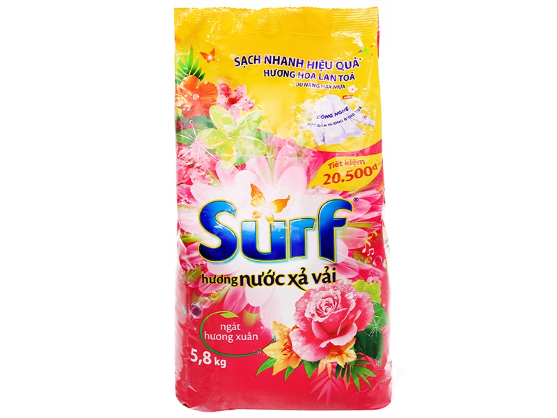 BỘT GIẶT SURF 5.5 KG (GÓI)