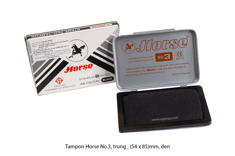 Tampon dấu Horse No.03 màu đen ()