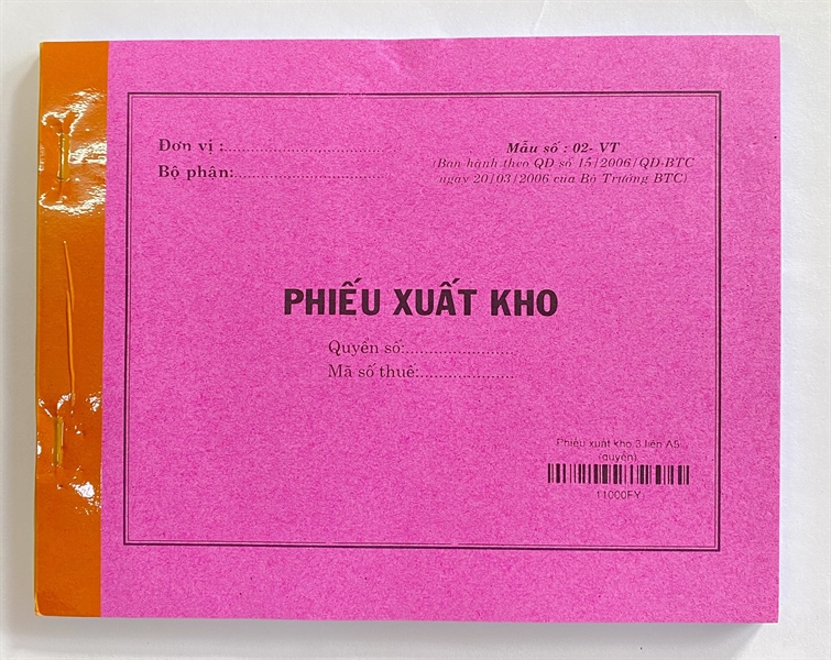 PHIẾU XUẤT KHO A5 3 LIÊN (QUYỂN)