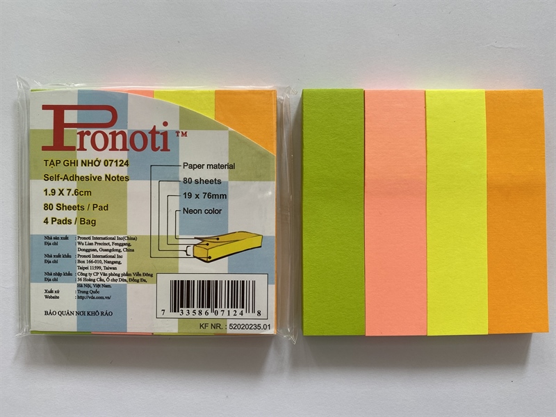 DÁN PHÂN MÀU 1.9X7.6 4 MẢNH DẠ QUANG (TẬP)