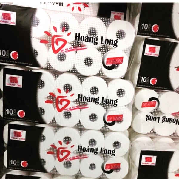 GIẤY VỆ SINH HOÀNG LONG CÓ LÕI (XÁCH)