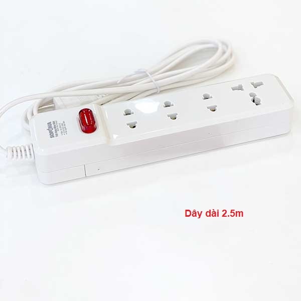 Ổ CẮM ĐIỆN 4 LỖ TRẮNG (CÁI)