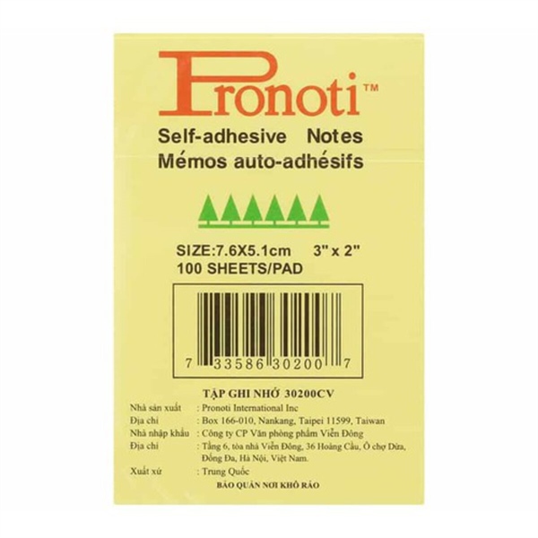 DÁN VÀNG 3X2 PRONOTI (TẬP)