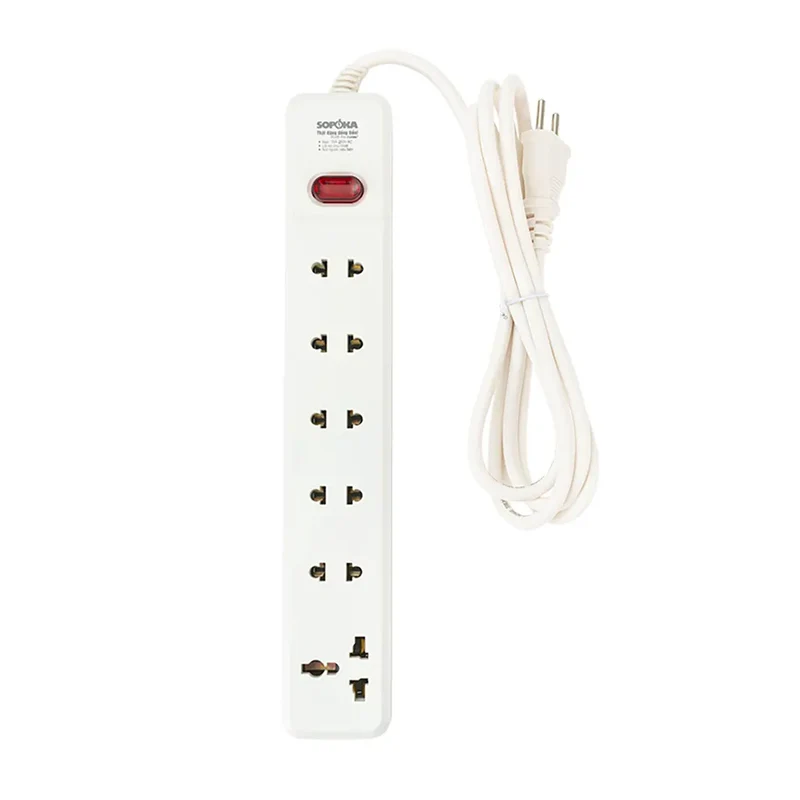Ổ CẮM ĐIỆN 6 LỖ TRẮNG (CÁI)