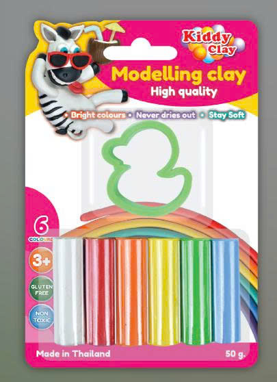 ĐẤT NẶN 6 MÀU KIDDY CLAY ST-100-6 (VỸ)