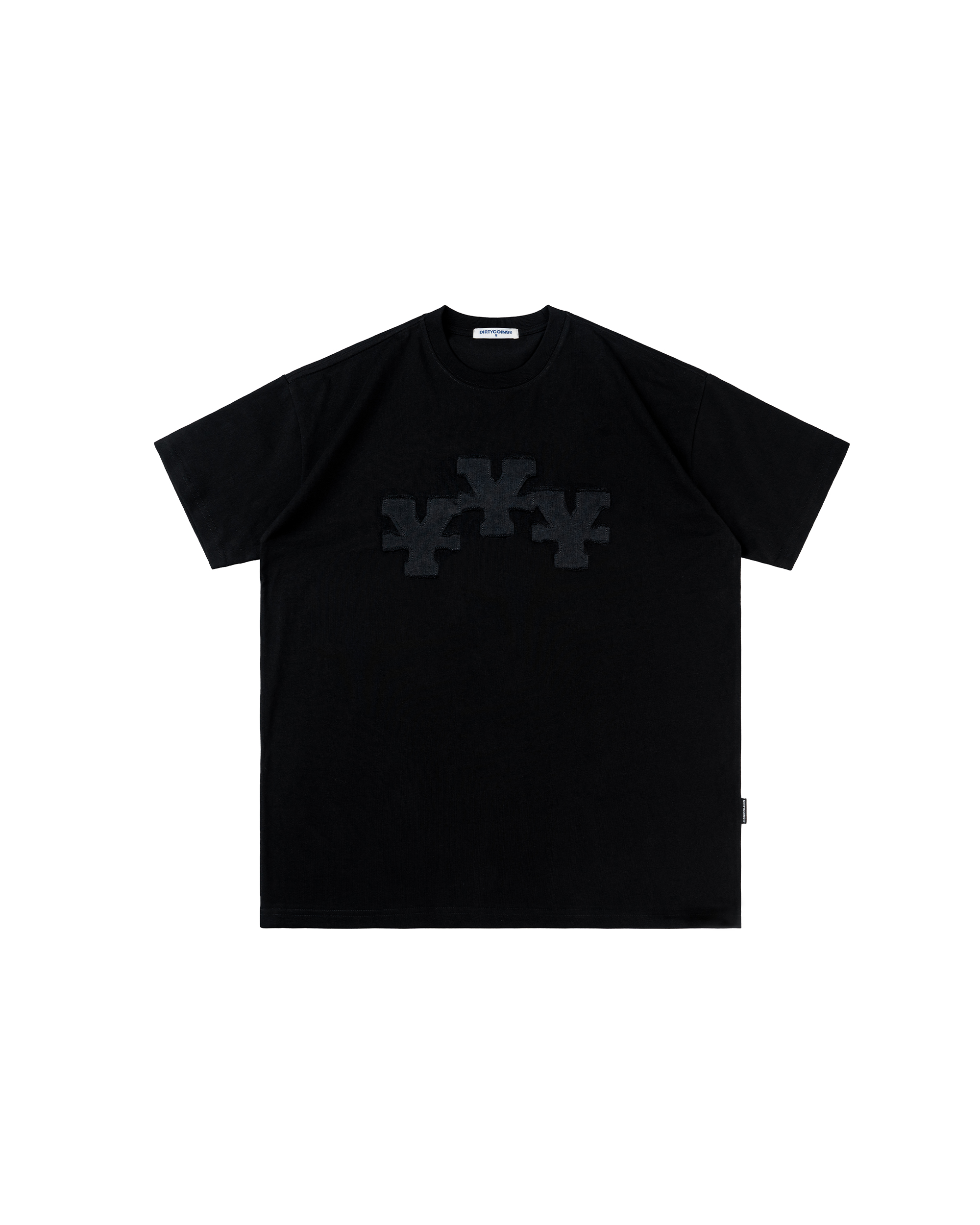 'Y' Patches Black T-shirt - Black