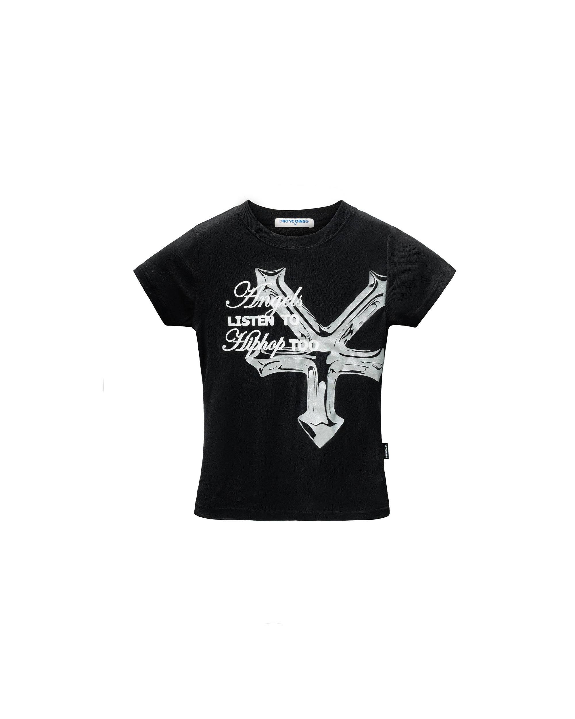 Dico Hiphop Angels Fitted Baby Tee Black