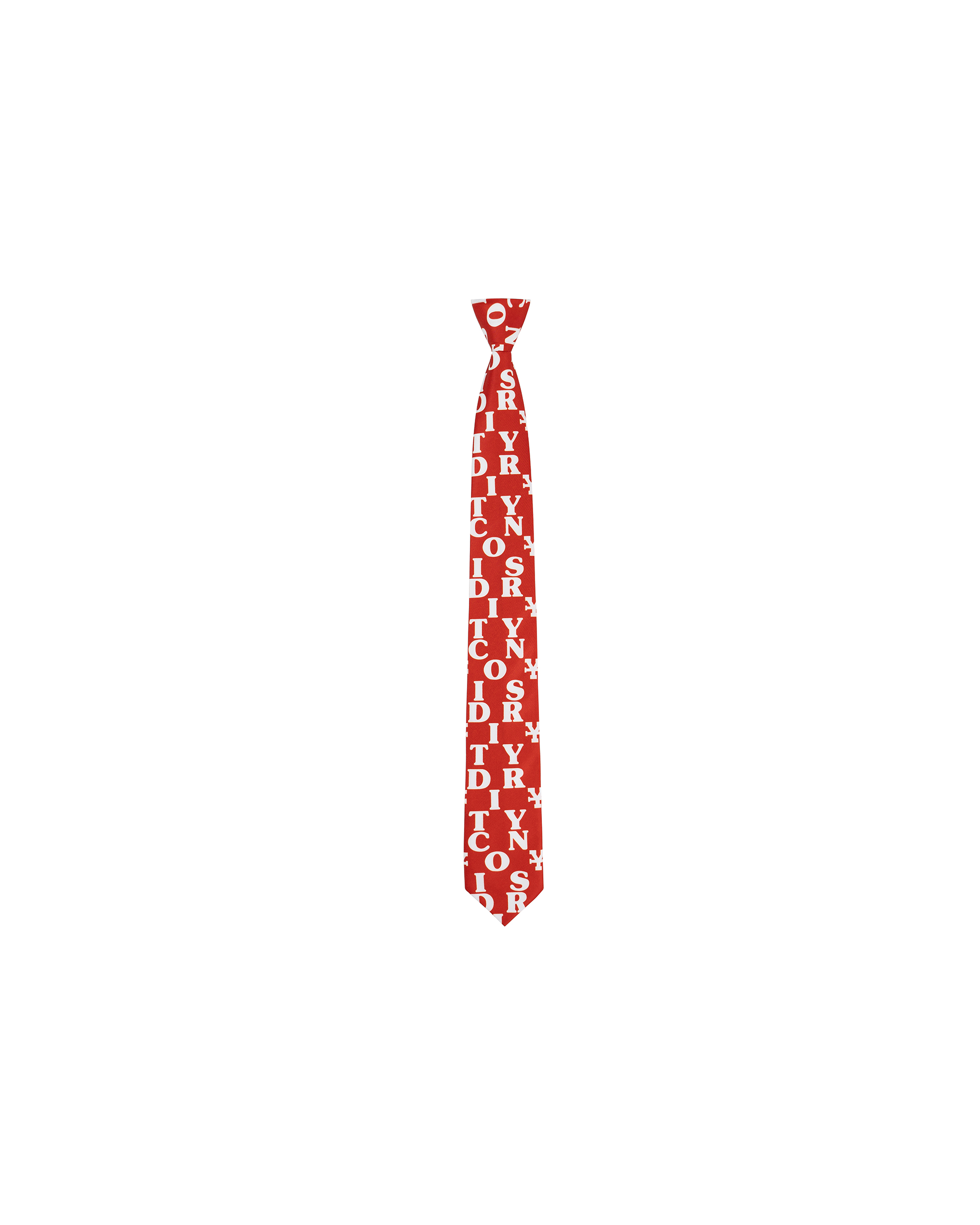 Big Letters Monogram Silk Tie - Red