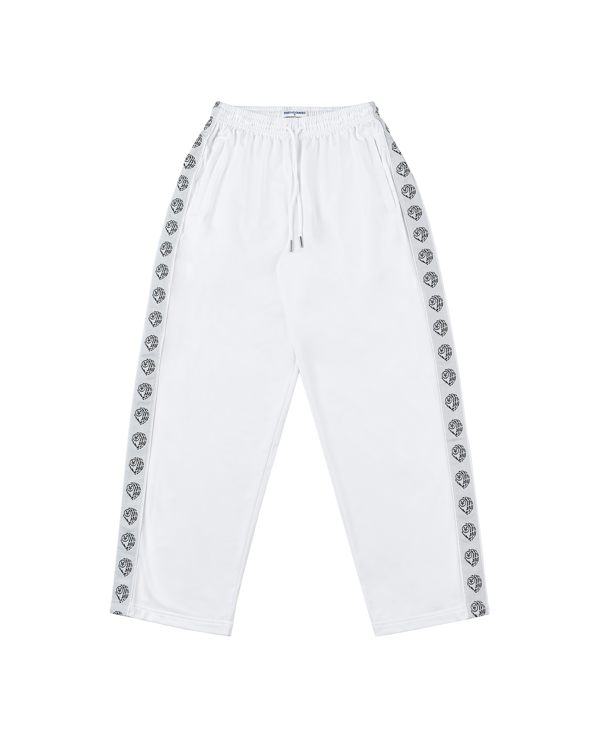 Track Pants Relaxed Taped Logo - White