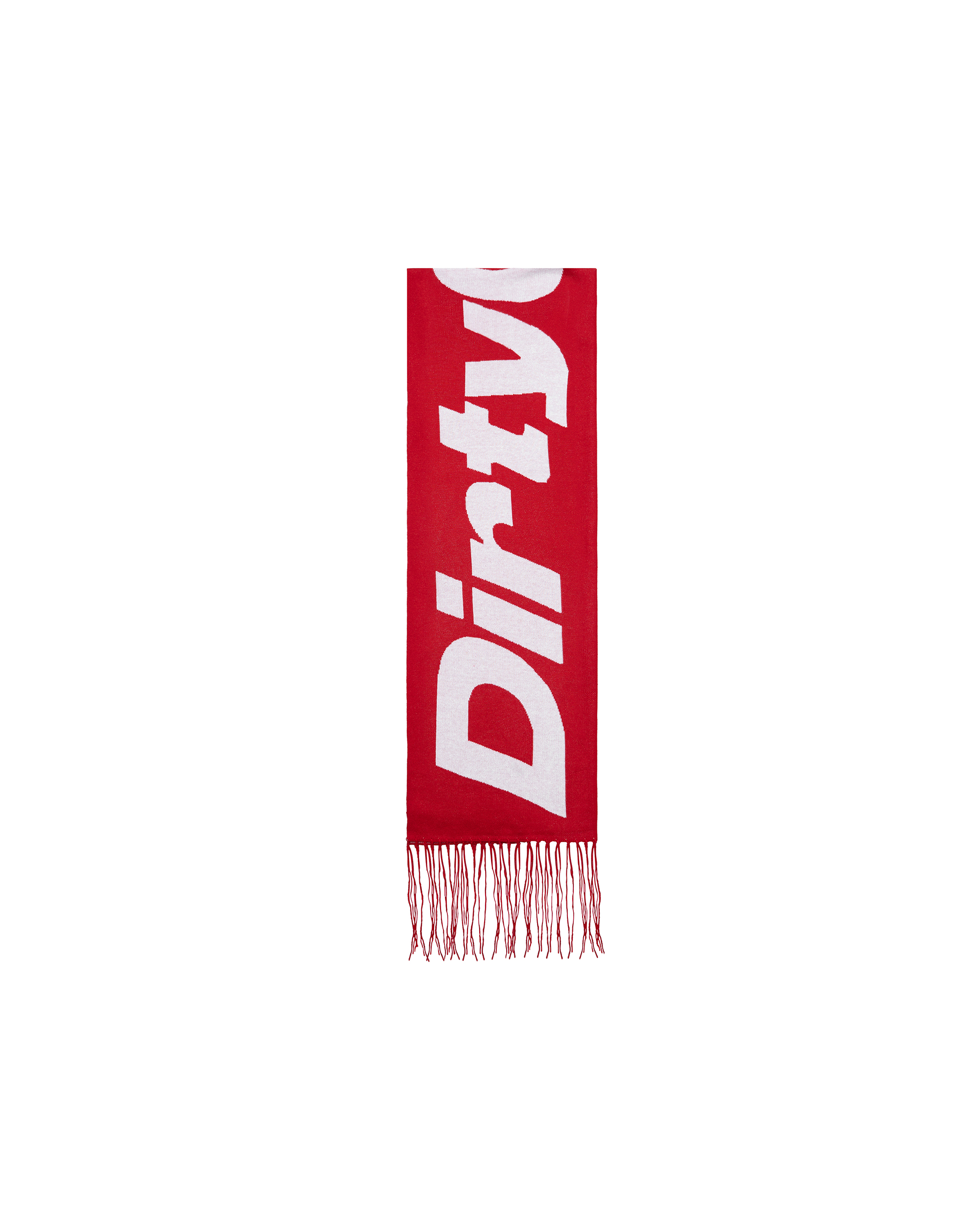 DirtyCoins Logo Red Wool Knit Scarf