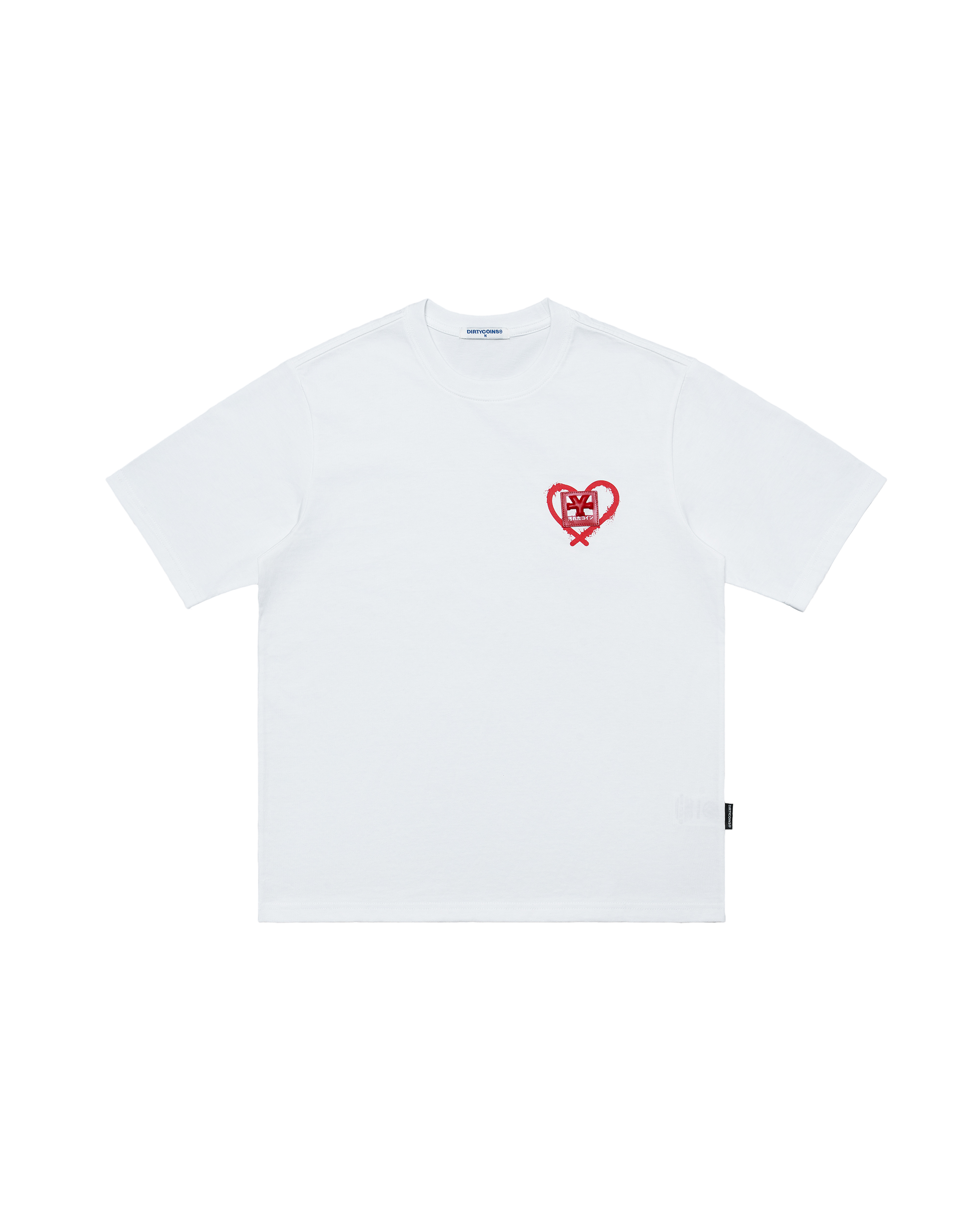 DirtyCoins Patch In Heart T-Shirt White